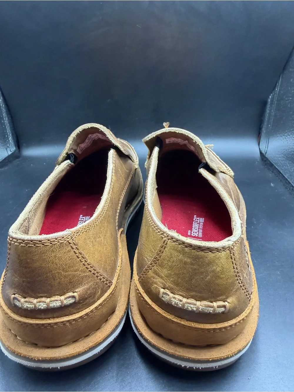 Timberland Men's Tan Brown Leather Slip-On Loafers
